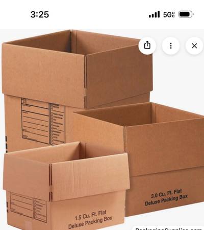 Boxes and packing paper 1