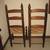 Antique Rustic Hand Craft Ladder Back Wooden Chairs w/ Rush Rope Seats 6 thumbnail