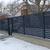 Metal HORIZONTAL SLAT Fence Panel (6'Hx6'W) Black or Basalt Grey 16 thumbnail