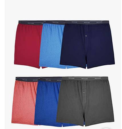 New, six pack fruit of the loom 5X men’s knit boxers 1