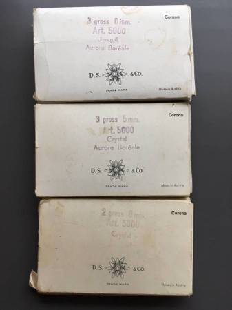 Vintage Swarovski D.S. & Co Crystal Beads - Made in Austria 1