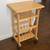 Solid Wood Rolling Storage Cart with Shelves 2 thumbnail