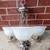 Chandelier 3 Bulb Light, Brushed Nickel, Braided Metal Motif 1 thumbnail