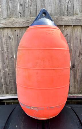 USED ORANGE POLYFORM LD-3 LOW DRAG BUOY LD SERIES or WHITE FENDER 1