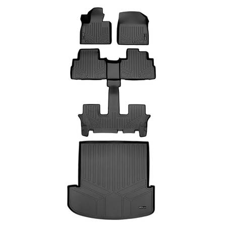 SMARTLINER Custom Fit 3 Row Floor Liners For 2020-2025 Kia Telluride 1