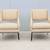 Mid-Century Modern Lexington Amani Beige Fabric Accent Chairs, a Pair 8 thumbnail
