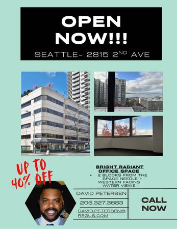 🌇 Beautiful New Office Space Now Open in Seattle! 40% off Phase 1 🎈 1