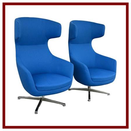 Erg International Maxwell Lounge Chairs, Pair 1