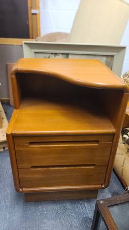 Mid century teak nightstand 1