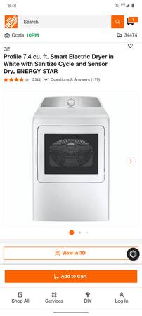 NEW G.E. Profile electric dryer 1