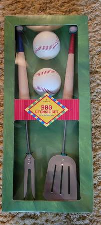 New - Hallmark brand Baseball theme BBQ Utensil Set 1