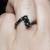Natural Black Opal, Size 6. Antique Silver, One of a kind Ring. 5 thumbnail