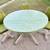 Vintage MCM 1972 Brody Avocado Green Floral 3 Chairs & Table W/Leaf 2 thumbnail