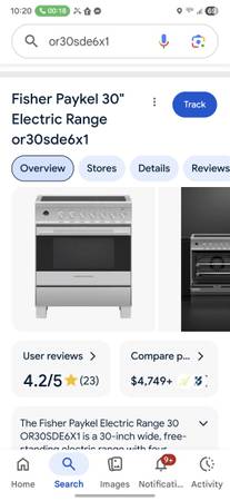 Brand new 30 inch Fisher and paykel electric range 1