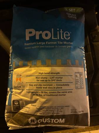 Thin-Set, Pro-Lite Gray 1
