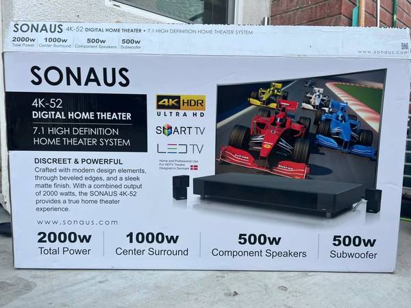 SONAUS 4K-52 DIGITAL HOME THEATER 7.1 HIGH DEFINITION HOME THEATER SYS 1
