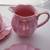 New Set of 3 Scalloped Pink Luster Teacups w/ Saucers and Creamer Set 4 thumbnail