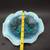 Beautiful Jefferson Glass Blue Opalescent Pinched Ruffled Edge Footed 5 thumbnail