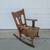 Antique Oak Wood Small Rocking Chair 3 thumbnail