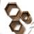 Set of Three Wall Mounted Wooden Hexagon Shelves in Different Sizes 4 thumbnail