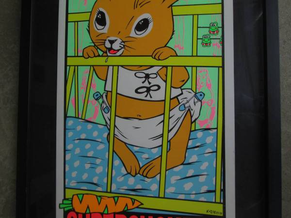 1993 Sub Pop Lame Fest Japanese Concert Poster Framed Signed Kozik
