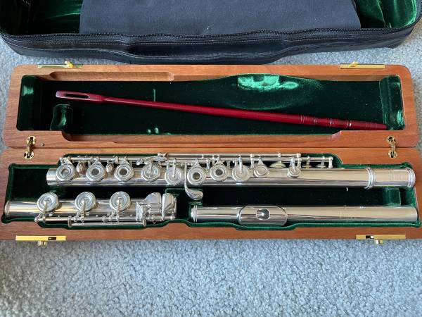 Powell Signature all Silver Professional Flute, C# Trill, Offset, Exc! 1