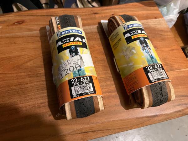 Vintage bicycle / bike tires, Michelin Axial Sport, pair 1