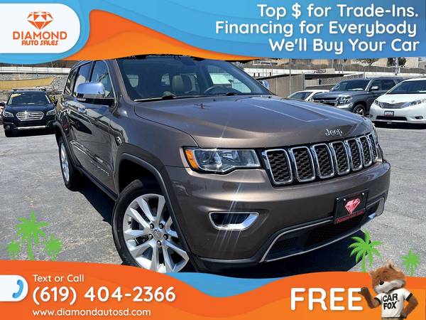 $452/mo - 2017 Jeep Grand Cherokee Limited 4x4SUV 4 x 4 SUV 4-x-4-SUV - $20,999 (Diamond Auto Sales)634761750136331218
