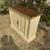 Vintage white and walnut console cabinet 3 thumbnail