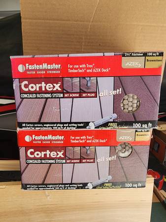 Two boxes " AZEK " 2 3/4"  deck fastening screws & Plugs 1