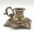 VTG Solid Brass Chamberstick Candle Holder Ornate Floral Scroll Handle 6 thumbnail