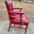 Square Back Upholstered Chairs Mid Century, 1Red, 1Turquoise $65 each 8 thumbnail