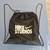 Nike String/Drawstring Backpack Bag Large 18"x16" Black Leather Bottom 1 thumbnail