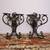 PAIR WINGED MERMAID METAL WALL SCONCE CANDELABRUM 14IN 1 thumbnail