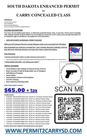 SOUTH DAKOTA ENHANCED PERMIT CLASSES 1