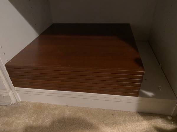 22”w wood veneer shelves 1