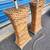 pair (2) woven rattan straw bamboo desk table LAMPS lamp seagrass 6 thumbnail