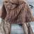 Shawl brown fur shawl 4 thumbnail