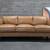 MCM Style West Elm Zander Premium Camel Leather sofa 4 thumbnail