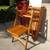 Vintage Mid-Century Slatted Folding Chairs Set of 4 11 thumbnail