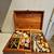 Vintage Solid Aromatic Cedar Sewing Box with Wooden Spools 1 thumbnail