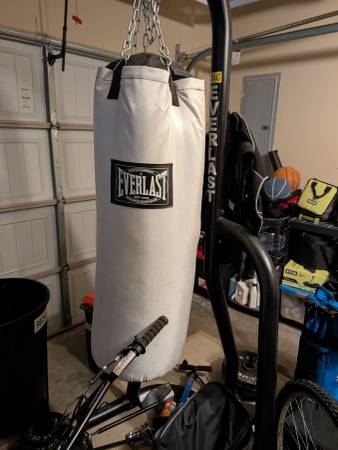 Heavy Boxing bag with stand for sale 1