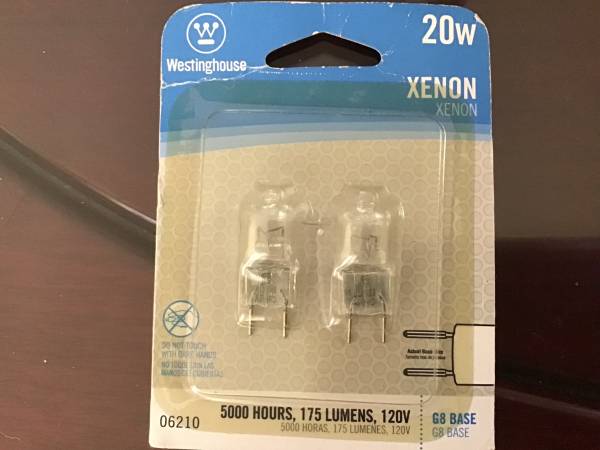 Westinghouse 2 bulbs 20w Xenon 1