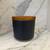 Heath ceramics container with wooden lid, rare slate indigo color 1 thumbnail