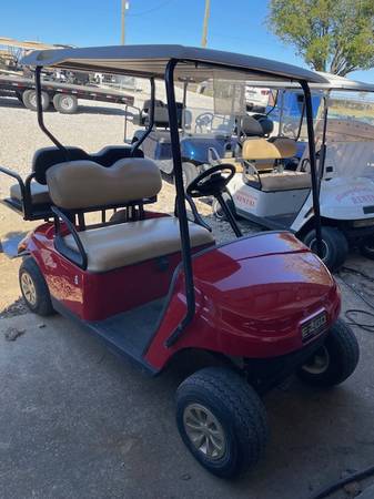 VERY NICE CONDITION RED 2021 EZGO TXT48V GOLF CART W/WARRANTY 1