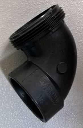 1-1/2" ABS elbow connector drain pipe 1