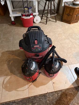 Craftsman 16 Gal, and two 2 Gal wet/dry shop vaccum. 1