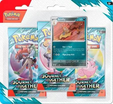 Pokemon TCG Scarlet & Violet 9 Journey Together 3Pk Blister - New 1