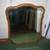 Antique Scrolled Solid Oak Beveled Wall Mirror 1 thumbnail