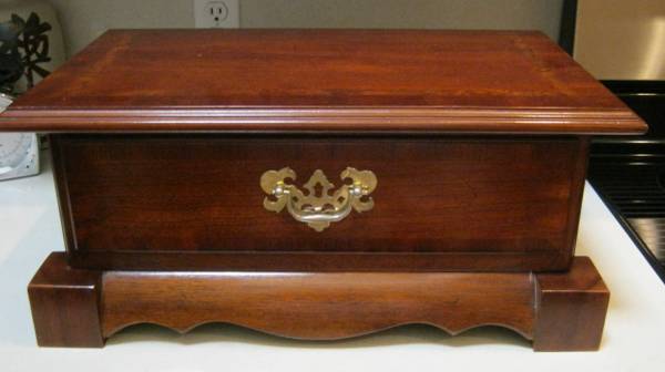 Wood tabletop cabinet w/ drawer 1